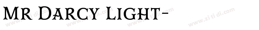 Mr Darcy Light字体转换